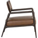 Damien Vintage Caramel Leather Lounge Chair